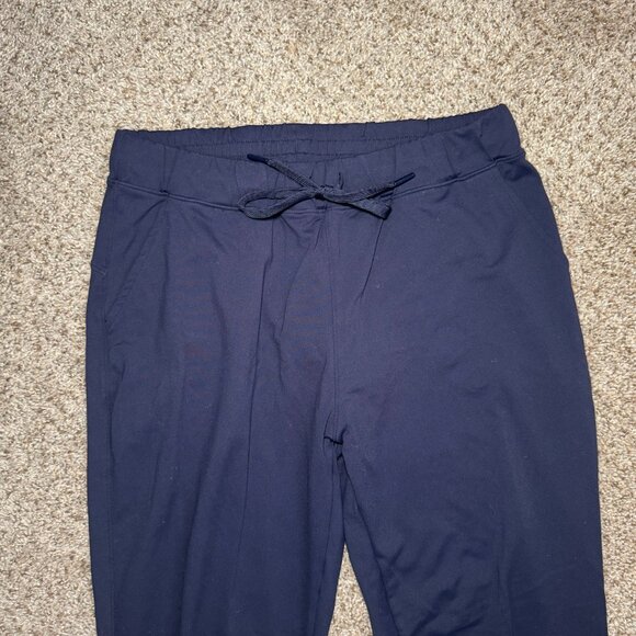 Yogipace navy blue joggers elastic waist pants yoga activewear medium ankle 7/8 - Picture 3 of 6